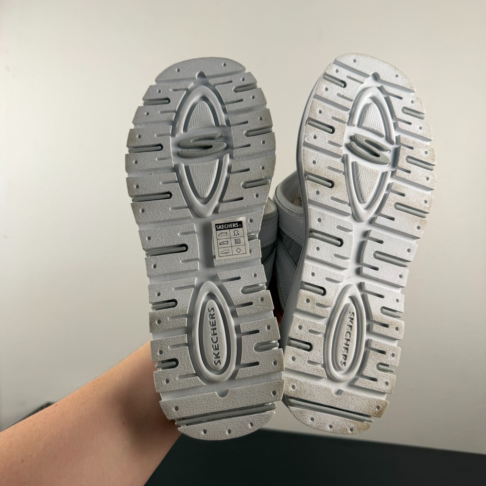 Skechers G-Tech Thong Sandals Women's 10 White Comfort Platform Flip Flops Y2K - Picture 14 of 16